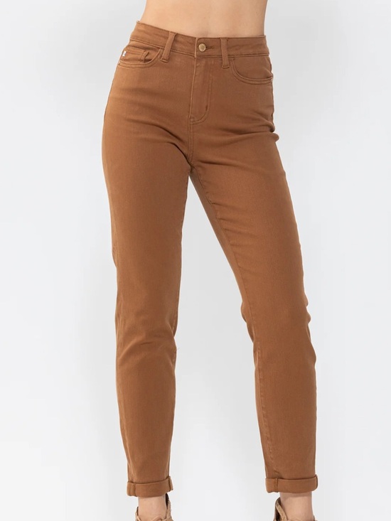 Judy Blue Denim - Judy Blue High-Rise Slim Fit Women's Jeans in Caramel Brown 7/28